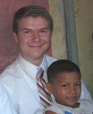 Elder Crocker with Future Missionary