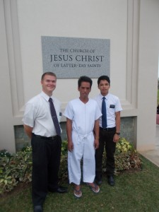 Elder Crocker, Brother Pinoy's baptism after learning the truth.